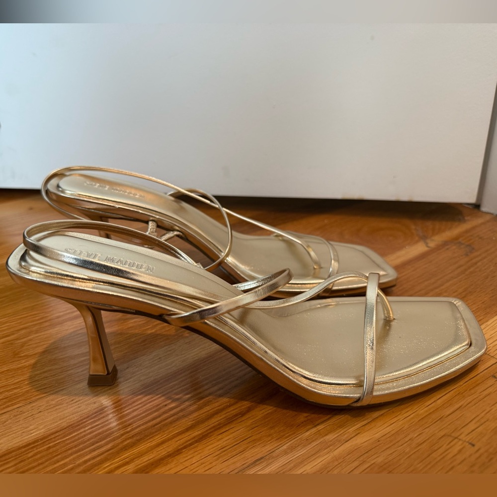 Steve Madden Metallic Gold Strappy Heels